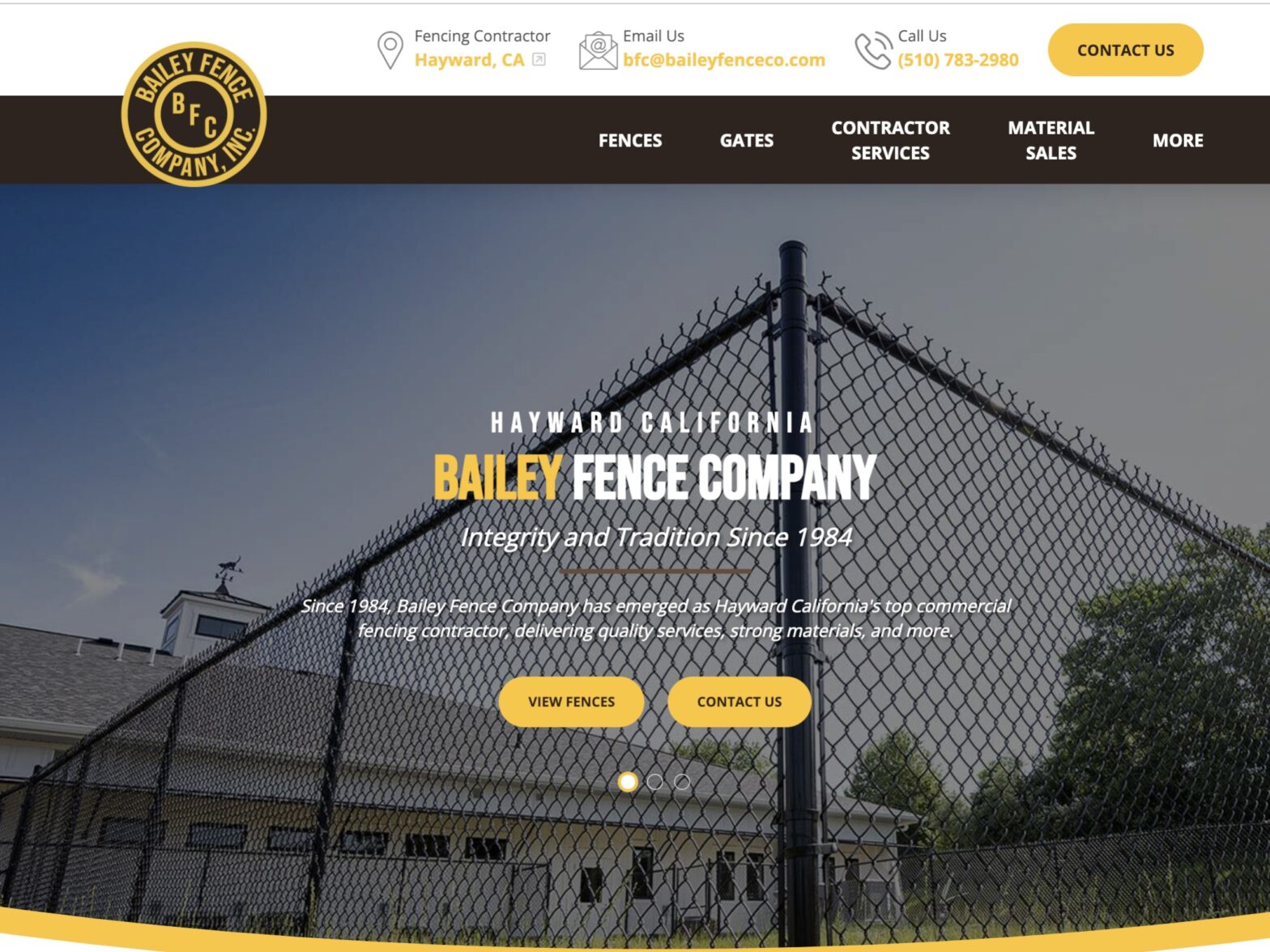 Photo of a Haywood California fence company