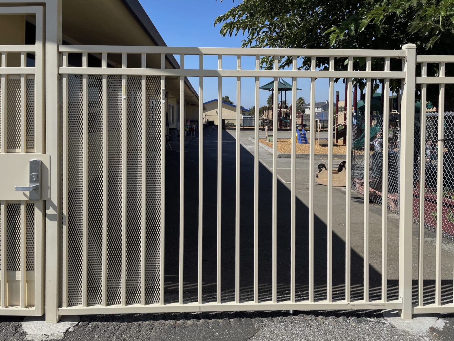 Photo of a school fence from a Haywood California fence company